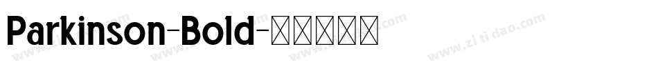Parkinson-Bold字体转换