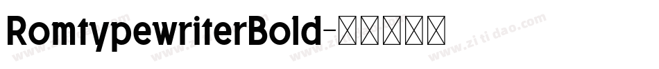 RomtypewriterBold字体转换