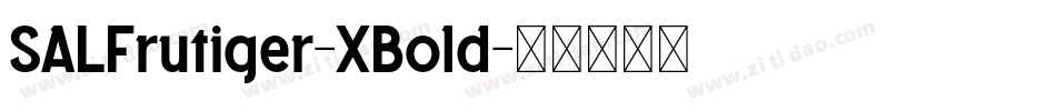 SALFrutiger-XBold字体转换