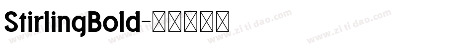 StirlingBold字体转换