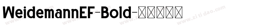 WeidemannEF-Bold字体转换