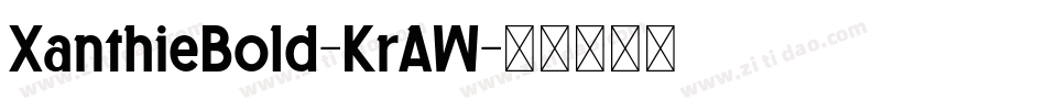 XanthieBold-KrAW字体转换