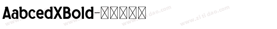 AabcedXBold字体转换