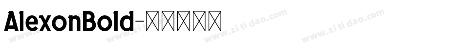 AlexonBold字体转换
