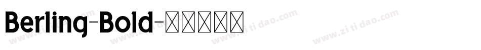 Berling-Bold字体转换