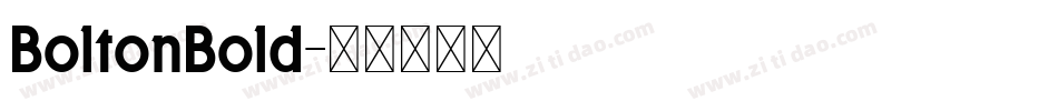 BoltonBold字体转换