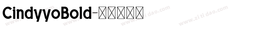 CindyyoBold字体转换