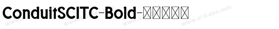 ConduitSCITC-Bold字体转换
