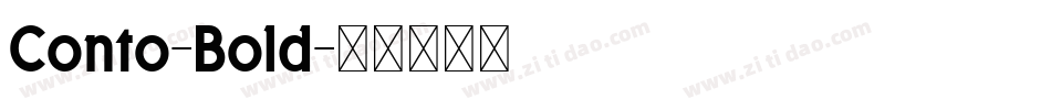 Conto-Bold字体转换
