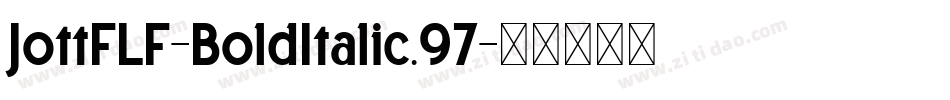 JottFLF-BoldItalic.97字体转换