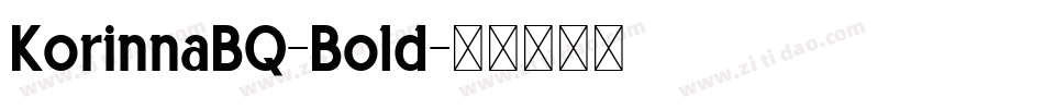 KorinnaBQ-Bold字体转换