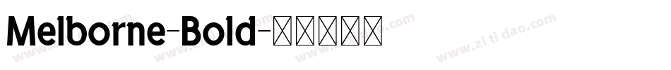 Melborne-Bold字体转换