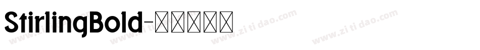 StirlingBold字体转换