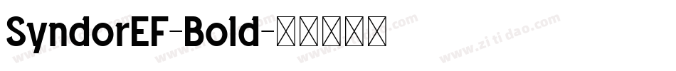 SyndorEF-Bold字体转换