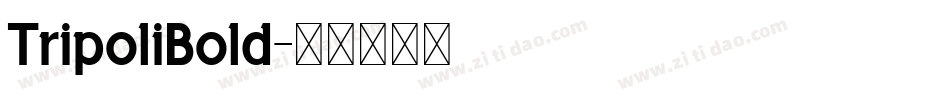 TripoliBold字体转换