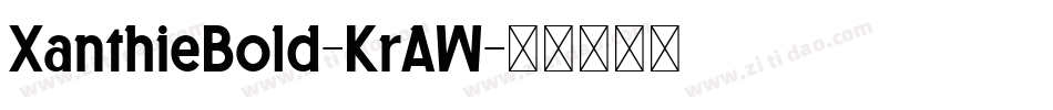 XanthieBold-KrAW字体转换
