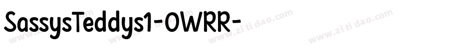 SassysTeddys1-0WRR字体转换