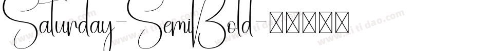 Saturday-SemiBold字体转换