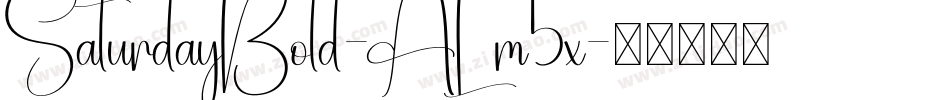 SaturdayBold-ALm5x字体转换