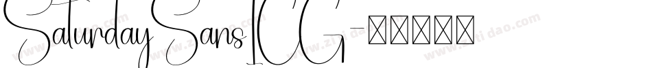 SaturdaySansICG字体转换