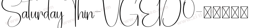 SaturdayThin-VGED0字体转换
