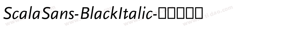 ScalaSans-BlackItalic字体转换