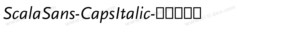ScalaSans-CapsItalic字体转换