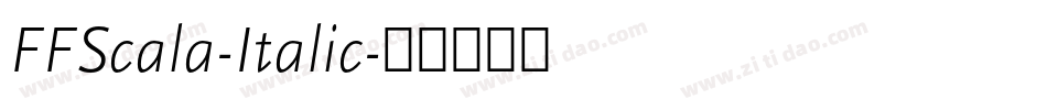 FFScala-Italic字体转换