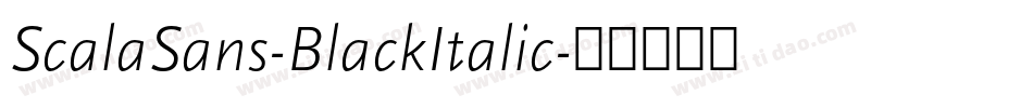 ScalaSans-BlackItalic字体转换