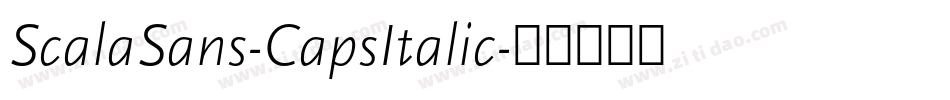 ScalaSans-CapsItalic字体转换