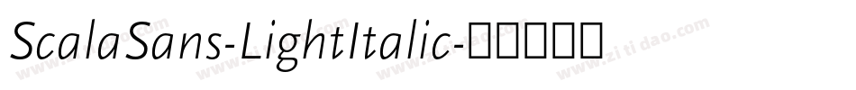 ScalaSans-LightItalic字体转换