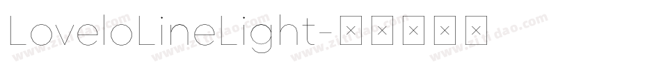 LoveloLineLight字体转换