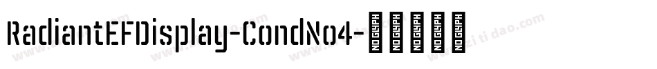 RadiantEFDisplay-CondNo4字体转换
