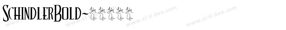 SchindlerBold字体转换