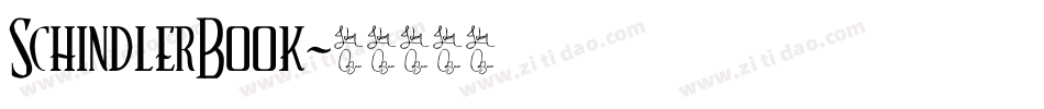 SchindlerBook字体转换