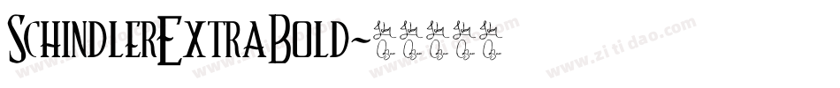 SchindlerExtraBold字体转换