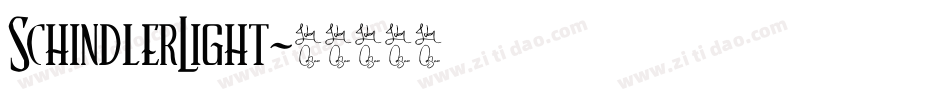 SchindlerLight字体转换
