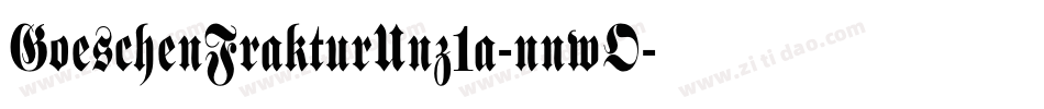GoeschenFrakturUnz1a-nnwO字体转换
