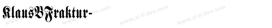 KlausBFraktur字体转换