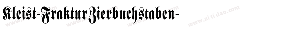 Kleist-FrakturZierbuchstaben字体转换