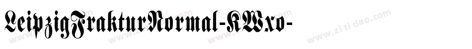 LeipzigFrakturNormal-KWxo字体转换
