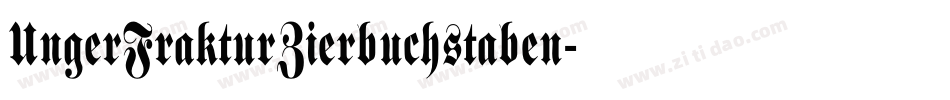 UngerFrakturZierbuchstaben字体转换