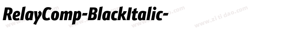RelayComp-BlackItalic字体转换