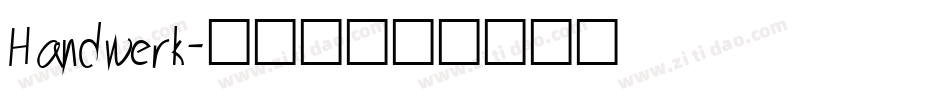 Handwerk字体转换