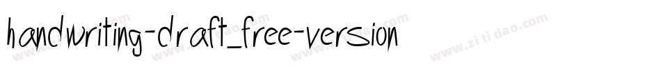 handwriting-draft_free-version字体转换