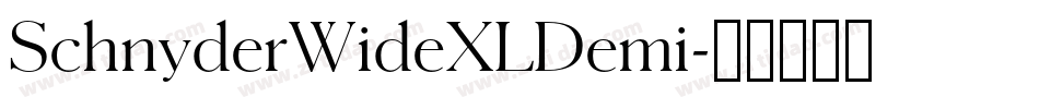 SchnyderWideXLDemi字体转换