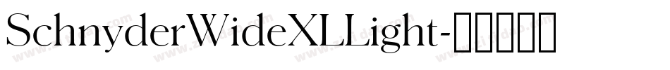 SchnyderWideXLLight字体转换