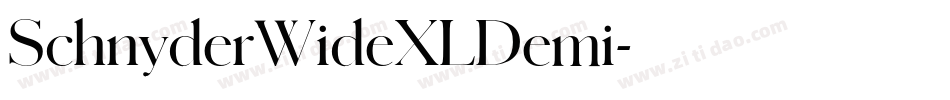 SchnyderWideXLDemi字体转换