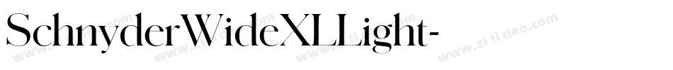 SchnyderWideXLLight字体转换