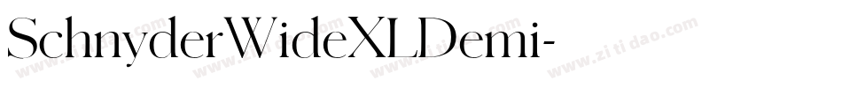SchnyderWideXLDemi字体转换
